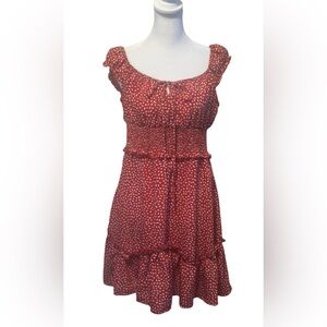 Red Ruffle Mini Dress